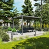 Zestaw Pergola ogrodowa tarasowa aluminiowa NORDVIC Skyline 3 x 4 m Antracyt + Żaluzja 123cm